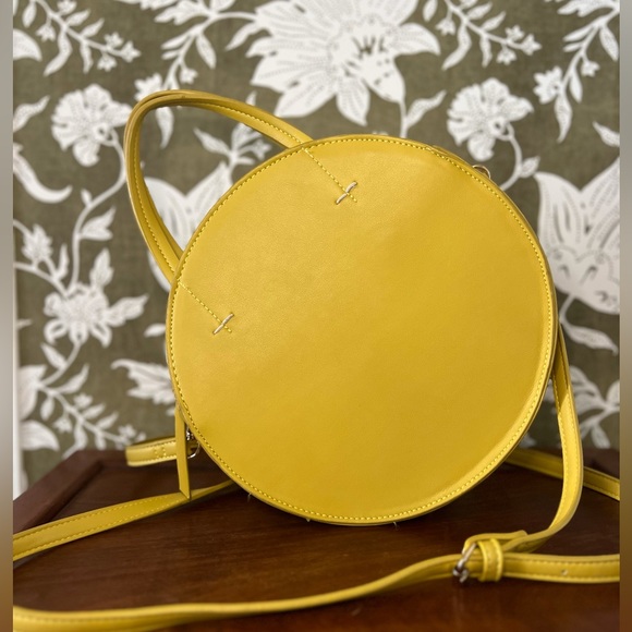 Handbags - Retro MOD 60s yellow circle handbag